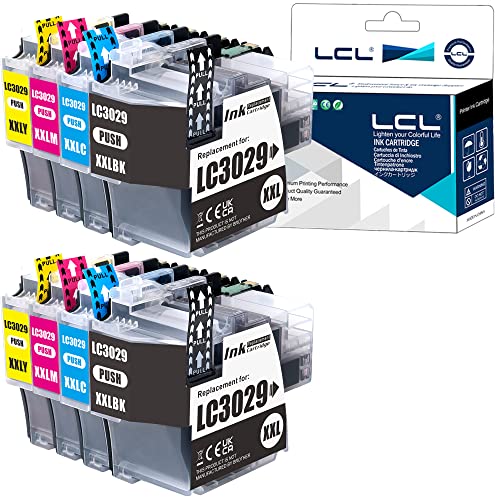 LCL Compatible Ink Cartridge Replacement for Brother LC3029 XXL LC3029BK LC3029C LC3029M LC3029Y High Yield MFC-J6535DW J6535DWXL J6935DW J5830DW J5830DWXL J5930DW (8-Pack 2Bk 2Cyan 2M 2Y)