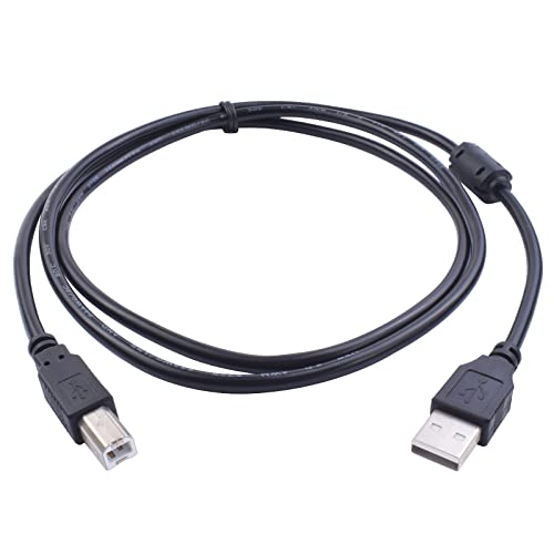 Toeasor USB Printer Cable Compatible with Brother Epson XP-440 XP-430 XP-420 Workforce Pro WF-3720 WF-2760 Canon Pixma MX922 MX492 MG3620 HP Officejet Pro 6978 4630 4650 HP Envy Printer (Black, 5FT)