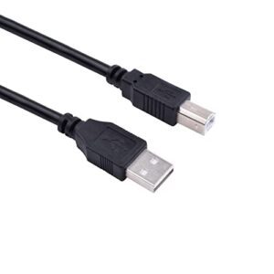 Toeasor USB Printer Cable Compatible with Brother Epson XP-440 XP-430 XP-420 Workforce Pro WF-3720 WF-2760 Canon Pixma MX922 MX492 MG3620 HP Officejet Pro 6978 4630 4650 HP Envy Printer (Black, 5FT)