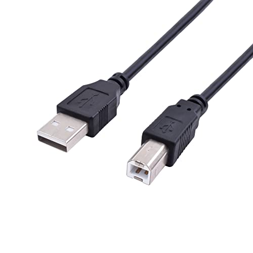 Toeasor USB Printer Cable Compatible with Brother Epson XP-440 XP-430 XP-420 Workforce Pro WF-3720 WF-2760 Canon Pixma MX922 MX492 MG3620 HP Officejet Pro 6978 4630 4650 HP Envy Printer (Black, 5FT)