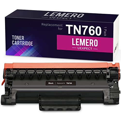 LemeroUexpect Compatible Toner Cartridge Replacement for Brother TN760 TN-760 TN730 for MFC-L2710DW HL-L2370DW HL-L2350DW DCP-L2550DW MFC-L2750DW HL-L2395DW HL-L2390DW Printer (Black, 3-Pack)