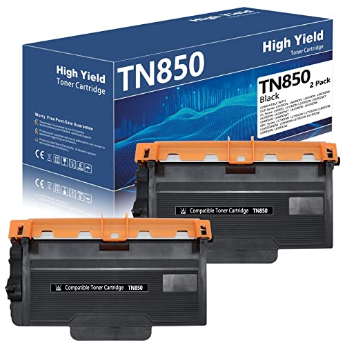 Drprint TN 850 High Yield, Compatible for Brother TN850 Toner, TN-850 TN820 to Use with HL-L6200DW MFC-L5850DW MFC-L5700DW HL-L5200DW MFC-L5900DW (2 Pack)