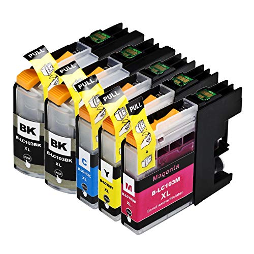 INK4WORK Compatible Ink Replacement for Brother LC103 LC-103 XL to use with MFC-J285DW, MFC-J4310DW, MFC-J4410DW, MFC-J450DW MFC-J4510DW MFC-J470DW MFC-J475DW MFC-J870D, MFC-J875DW (BCMY, 20-Pack)