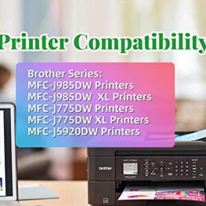 GREENARK Compatible for Brother LC20E Super High Yield Ink Cartridge Set Colors Only (CMY) Works with Brother MFC-J985DW, MFC-J775DW, MFC-J5920DW Printers