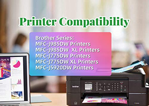 GREENARK Compatible for Brother LC20E Super High Yield Ink Cartridge Set Colors Only (CMY) Works with Brother MFC-J985DW, MFC-J775DW, MFC-J5920DW Printers