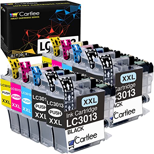 Cartlee 10-Pack Compatible Ink Cartridges Replacement for LC3013 LC-3013 Ink Cartridges BK/C/M/Y LC3011 Ink Cartridges for Brother LC3011 Ink Cartridges for Brother Printer Ink LC3011 (4BK, 2X C/M/Y)