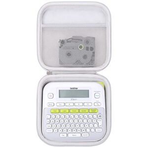 khanka hard travel case replacement for brother p-touch pt-d210 ptd220 home/office everyday label maker, case only (white)