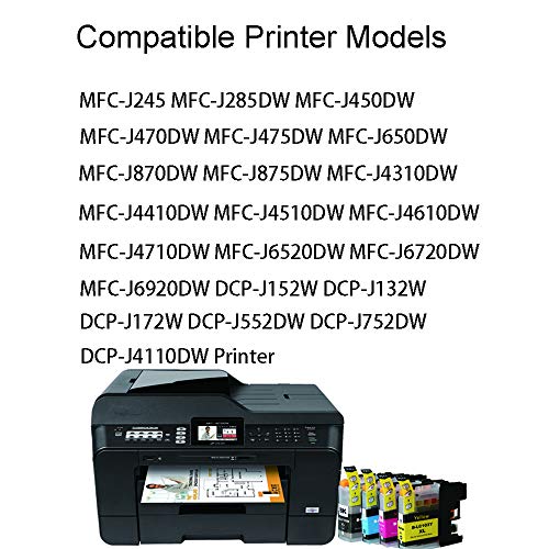 Tuobo Compatible Ink Cartridge Replacement for Brother LC103XL LC101XL Compatible with MFC J870DW J450DW J470DW J650DW J4410DW J4510DW J4710DW J6720 (4BK+2C+2M+2Y)