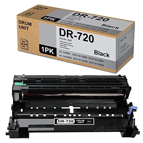 (1 Pack,Black) DR720 DR-720 Compatible Drum Unit (Not Include Toner) Replacement for Brother HL-5440D HL-5450DN HL-5470DW/DWT DCP-8110DN DCP-8150DN DCP-8155DN MFC-8710DW Drum Unit Printer