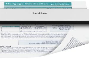 Brother Wireless Mobile Color Page Scanner, DS-920W, Wi-Fi Transfer, Fast Scanning Speeds, Compact and Lightweight