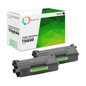 tct premium compatible toner cartridge replacement for brother tn890 tn-890 black ultra high yield works with brother hl-l6400dw l6400dwt l6250dw, mfc-l6900dw l6750dw printers (15,000 pages) – 2 pack