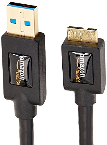 Amazon Basics Z25K USB 3.0 Cable - A-Male to Micro-B - 6 Feet (1.8 Meters), Printer