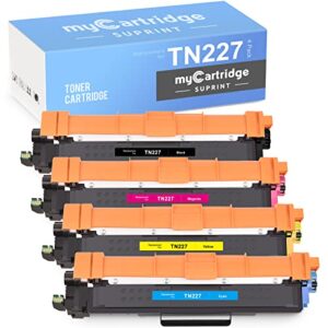 tn227 tn-227 toner cartridge remanufactured toner cartridge replacement for brother tn227 tn223 for brother mfc-l3770cdw mfc-l3750cdw hl-l3210cw printer black cyan magenta yellow 4 pack tn227 tn223