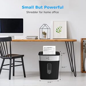 BONSEN Shredder for Home Office, 8-Sheet Crosscut Credit Card Shredder, Small Paper Shredder for Home Use with 4 Gallons Wastebasket, High Security Level P-4, ETL Certification (S3101)