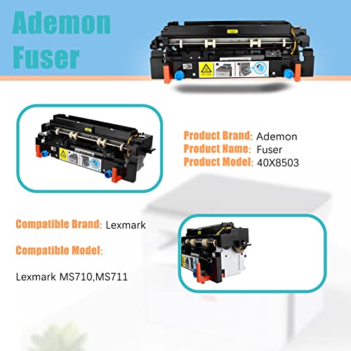 Ademon 40X8503 Fuser Kit Compatible with Lexmark Printer，110-120V Fuser Fixing Unit Replacement for Lexmark MS710,MS711, Maintenance Kit for Lexmark Printer Parts