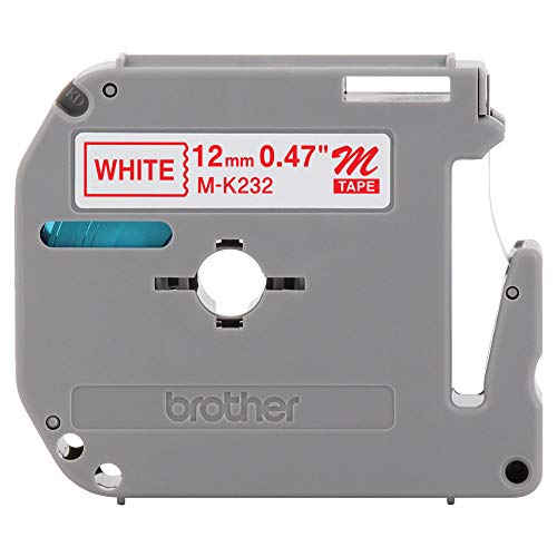 Brother Tape Cartridges 0.47 IN x 26.2 ft Wide Red On White (MK232) - Retail Packaging