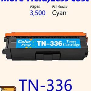 1-Pack ColorPrint Compatible TN336 Cyan Toner Cartridge High Yield Replacement for Brother TN-336 TN336C TN336 TN331 Work with HL-L8350CDW MFC-L8850CDW HL-L8350CDWT HL-L8250CDN MFC-L8600CDW Printer
