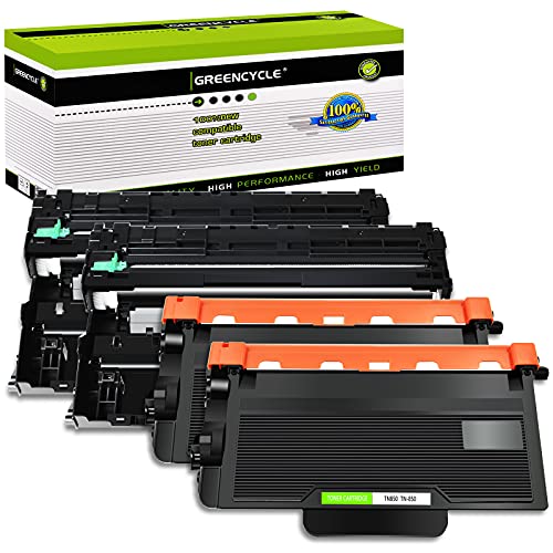 greencycle TN850 TN820 Toner Cartridge DR820 Drum Unit Set Compatible for Brother MFC-L5900DW HL-L5200DW HL-L6200DW HL-L6200DWT MFC-L5850DW MFC-L5700DW MFC-L6800DW Printer (2 Toner, 2 Drum)