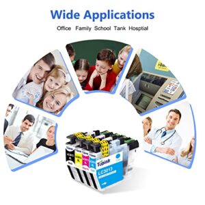 LC3013 High Yield 4 PKS Compatible Ink Cartridge Replacement for Brother LC3013 LC3011 Ink Cartridges BK/C/M/Y, Use for MFC-J491DW MFC-J497DW MFC-J690DW MFC-J895DW Printer