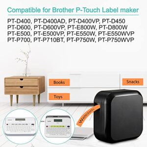 NineLeaf 50 Pack Compatible for Brother P-Touch TZe-B41 TZ-B41 Black on Fluo Orange Label Tape 18mm 0.7 inch 3/4'' Laminated TZe TZ Tape for PT-E800W D800W P900W P950NW Label Maker