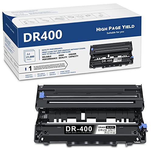 DR400 Drum Unit 1-Pack Compatible DR-400 Replacement for Brother DR400 Drum Unit HL-1230 1240 DCP-1200 1400 MFC-8300 8500 IntelliFax-4100 4750 5750 Printer (Not Include Toner)