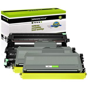 greencycle drum unit + 2x toner cartridge replacements compatible for brother dr-360 tn-360 use with mfc-7340/7345n/7440n/7840w hl-2140/2170w dcp-7030/7040 printer