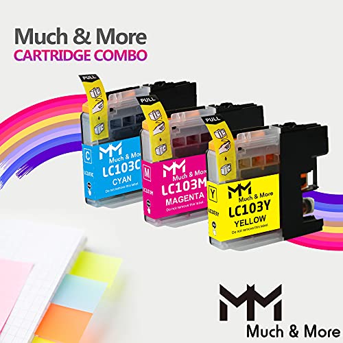 MM MUCH & MORE Compatible Color Ink Cartridge Replacement for Brother LC-103XL LC103XL LC103C LC103M LC103Y to Use for DCP-J152W MFC-J245 MFC-J285DW (Cyan, Magenta, Yellow)