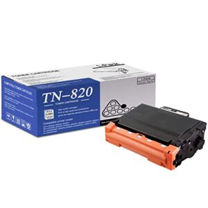 tn820 toner cartridge compatible tn-820 black replacement for brother tn820 tn-820 for brother dcp-l5500dn l5600dn l5650dn mfc-l6700dw l6750dw l5700dw l5800dw l5900dw printer toner.(black 1 pack)