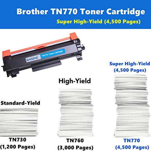BAISINE TN770 Compatible Toner Cartridge Replacement for Brother TN-770 TN 770 TN760 TN730 for Brother MFC-L2750DW HL-L2370DW HL-L2370DWXL MFC-L2750DWXL Printer- 2Pack Super High Yield (4,500 Pages)