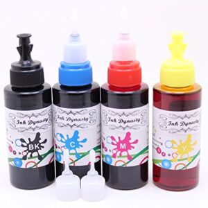 Ink Dynasty 400ML Anti-UV Water Resistant Ink Refill Kit for Refillable cartridge Brother MFC-J6710DW MFC-J6910DW MFC-J825DW LC71 CIS CISS - Black, Cyan, Magenta, Yellow