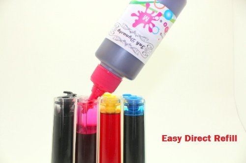 Ink Dynasty 400ML Anti-UV Water Resistant Ink Refill Kit for Refillable cartridge Brother MFC-J6710DW MFC-J6910DW MFC-J825DW LC71 CIS CISS - Black, Cyan, Magenta, Yellow