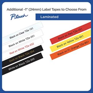 Brother P-touch TZe-M851 Black Print on Premium Matte Gold Laminated Tape 24mm (0.94”) wide x 8m (26.2’) long