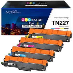 gpc image flex compatible tn227 toner cartridge replacement for brother tn227 tn 227 tn223 compatible with brother hl-l3270cdw mfc-l3750cdw mfc-l3710cw mfc-l3770cdw hl-l3210cw hl-l3290cdw（4 pack）