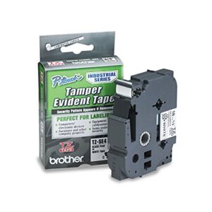 brother tzese4 tz security labeling tape for p-touch labelers, 3/4-inch w, black on white