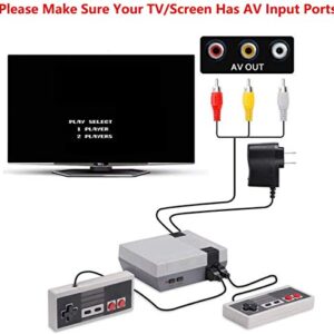 Classic Retro Game Console, AV Output 8-bit NES Video Game System Built-in 620 Games with 2 Classic Controllers