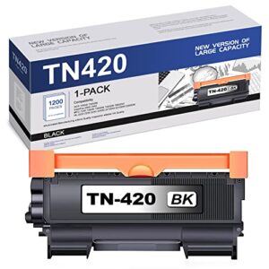 edh compatible tn420 tn-420 toner cartridge replacement for brother high yield compatible with dcp-7060d 7065dn intellifax-2840 mfc-7240 7365dn 7860dw hl-2220 2230 2240d 2275dw printer (1 pack, black)