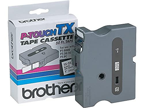 Brother Tx2511 Tx Labeling Tape for Pt-8000, Pt-Pc, Pt-30/35, 1-Inch W, Black On White