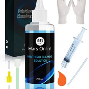 Mars Online Printhead Cleaning Kit 200ML Inkjet Printer Head Cleaner Compatible for HP/Epson/Brother/Canon 8600 8610 8035 8710 6700 6900 / Epson 1430 2720 et-2720 et-2750, Kit 4