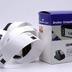 IDIK-11201 Replacement Labels Compatible with Brother DK-1201 Standard Address Label 29mm x 90mm x 400pcs/roll Packed in Individual Printed Retail Box with Permanent Cartridge