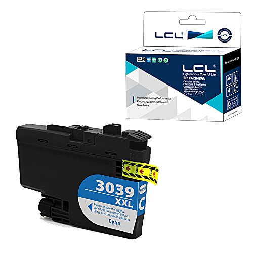 LCL Compatible Ink Cartridge Pigment Replacement for Brother LC3039 XXL LC3039XXL LC3039C MFC-J5845DW MFC-J5845DW MFC-J5945DW MFC-J6945DW MFC-J6545DW MFC-J6545DW XL (1-Pack Cyan) Ink