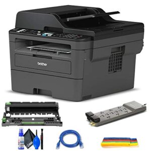 Electronics Basket-Brother Brother MFC-L2710DW All-in-One Monochrome Laser Printer (MFC-L2710DW) + Surge Protector + Network Cable + Deluxe Cleaning Kit + Tie Straps