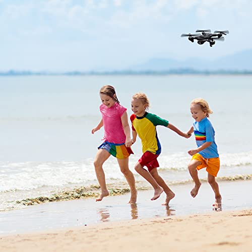 The Bigly Brothers E58 Mark V Extremis 1080P Drone with Camera, Brushless Motors, 360 degrees of obstacle avoidance, 2 Batteries included, below 249 Grams, NO ASSEMBLY REQUIRED, Ready to Fly ! - Black