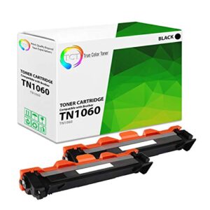 tct premium compatible toner cartridge replacement for brother tn1060 tn-1060 black works with brother hl-1110 1112 1212w, mfc-1810 1910w, dcp-1510 1510r 1610w 1612w printers (1,000 pages) – 2 pack