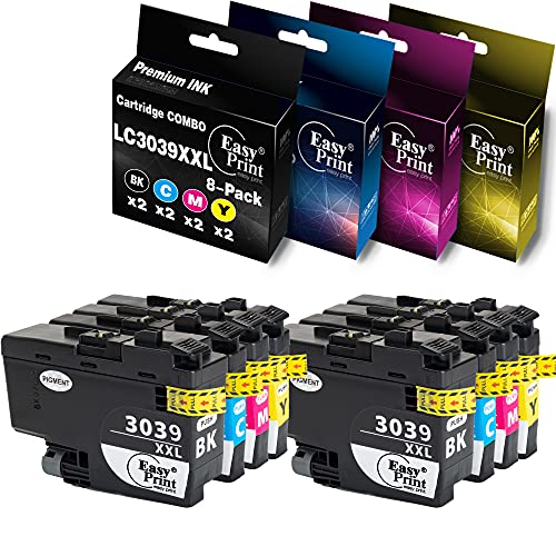 EASYPRINT 2-Set Compatible 3039xxl LC3039 Ink Cartridges Replacement for Brother LC3039xxl for MFC-J5845DW, MFC-J5845DW XL, MFC-J5945DW, MFC-J6545DW, MFC-J6545DW XL, MFC-J6945DW, (2B, 2C, 2M, 2Y )