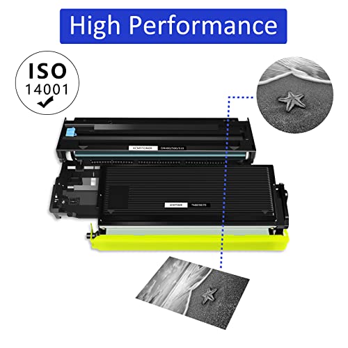 KCMYTONER Compatible Replacement for Brother TN570 DR510 Toner Cartridge and Drum Unit Combo Set Use with DCP-8040 DCP-8045D HL-5140 MFC-5150DLT Printers (1 Toner and 1 Drum)