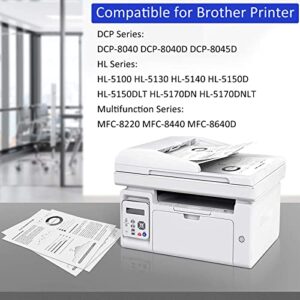 KCMYTONER Compatible Replacement for Brother TN570 DR510 Toner Cartridge and Drum Unit Combo Set Use with DCP-8040 DCP-8045D HL-5140 MFC-5150DLT Printers (1 Toner and 1 Drum)