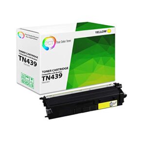 tct premium compatible toner cartridge replacement for brother tn439 tn-439 tn439y yellow ultra high yield works with brother hl-l8360cdw l8360cdwt, mfc-l8900cdw l9570cdw printers (9,000 pages)