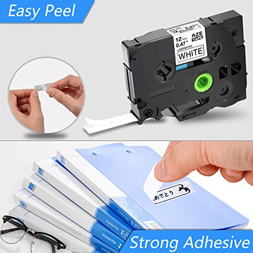 GREENCYCLE 6-Pack Compatible Label Tapes Replacement for Brother TZ TZe 231 131 431 531 631 731 P Touch Laminated 12mm 0.47 Inch Multi Color, Work with P Touch PTH100 D200 D210 1290 Label Maker