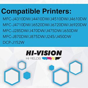 HI-VISION HI-YIELDS Compatible LC-103XL Ink Cartridges Replacement for Brother LC103XL 103XL Work with MFC-J4310DW J4410DW J4510DW J4610DW J4710DW, (3X Cyan, 3X Magenta, 3X Yellow, Total 9-Pack)