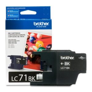 brother part# lc71bk oem black ink cartridge – 300 pages